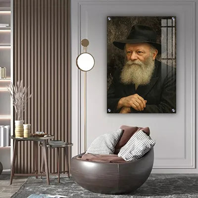 382 -  ציור של הרבי מליובאוויטש על קנבס או זכוכית