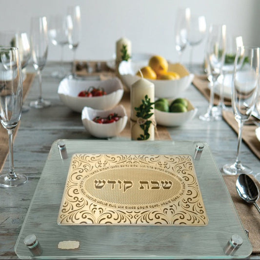 מגש חלה מפואר, עיצוב אקסקלוסיבי, דגם שבת קודש