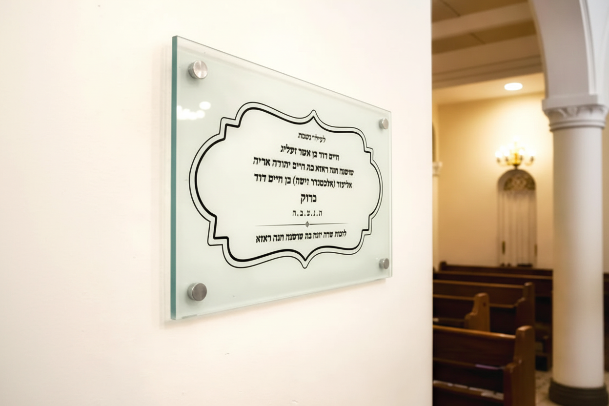 באנר זכוכית אקרילית ללא טקסט