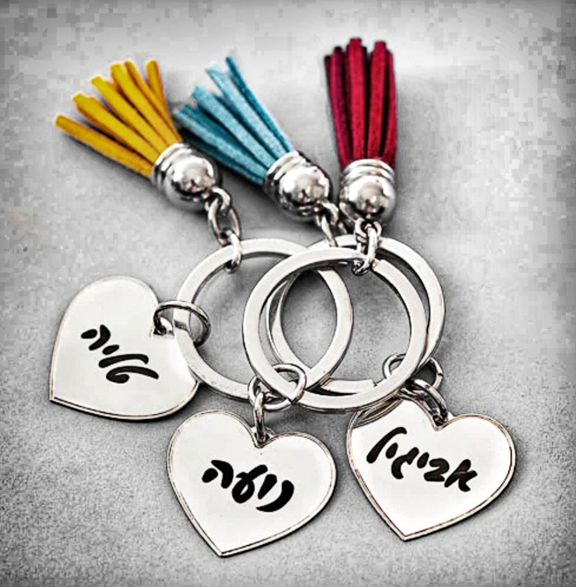 20 מחזיקי מפתחות בציפוי כסף בחריטה אישית