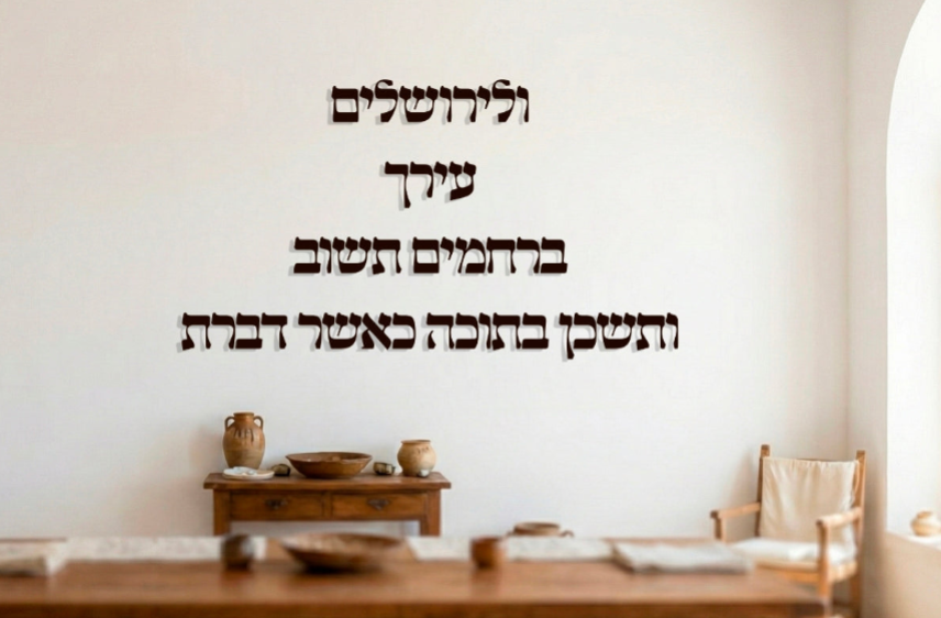 שילוט אותיות עבריות מזכוכית אקרילית לעיצוב הבית