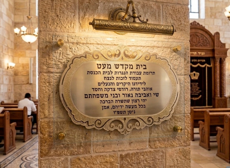 שלטי הנצחה בעיצוב אישי, ציפוי זהב 18k אספקלריה