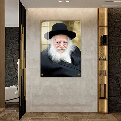 תמונות הרב קנייבסקי על קנבס וזכוכית