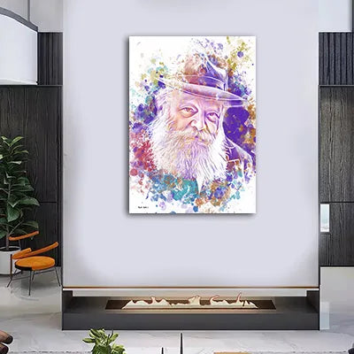 585 - ציור פופ אפ צבעוני של הרבי מליובאוויטש על זכוכית או קנבס