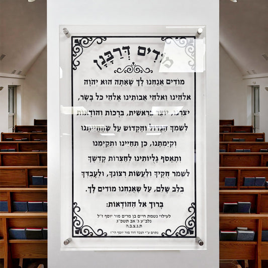 תמונה מודים דרבנן על זכוכית מחוסמת