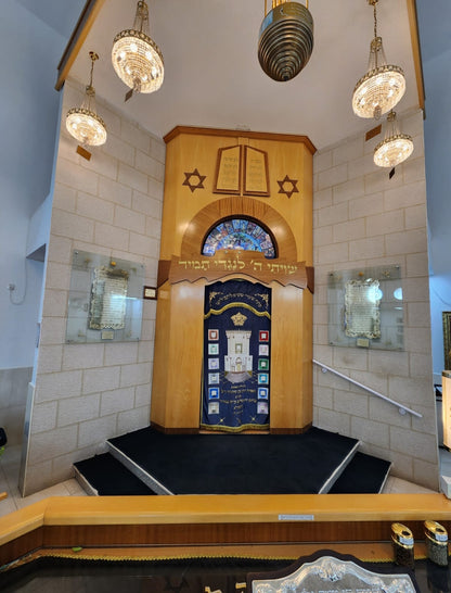 שלט לבית כנסת ברכה לחיילים בעיצוב קלאסי בשילוב פלאק זהב