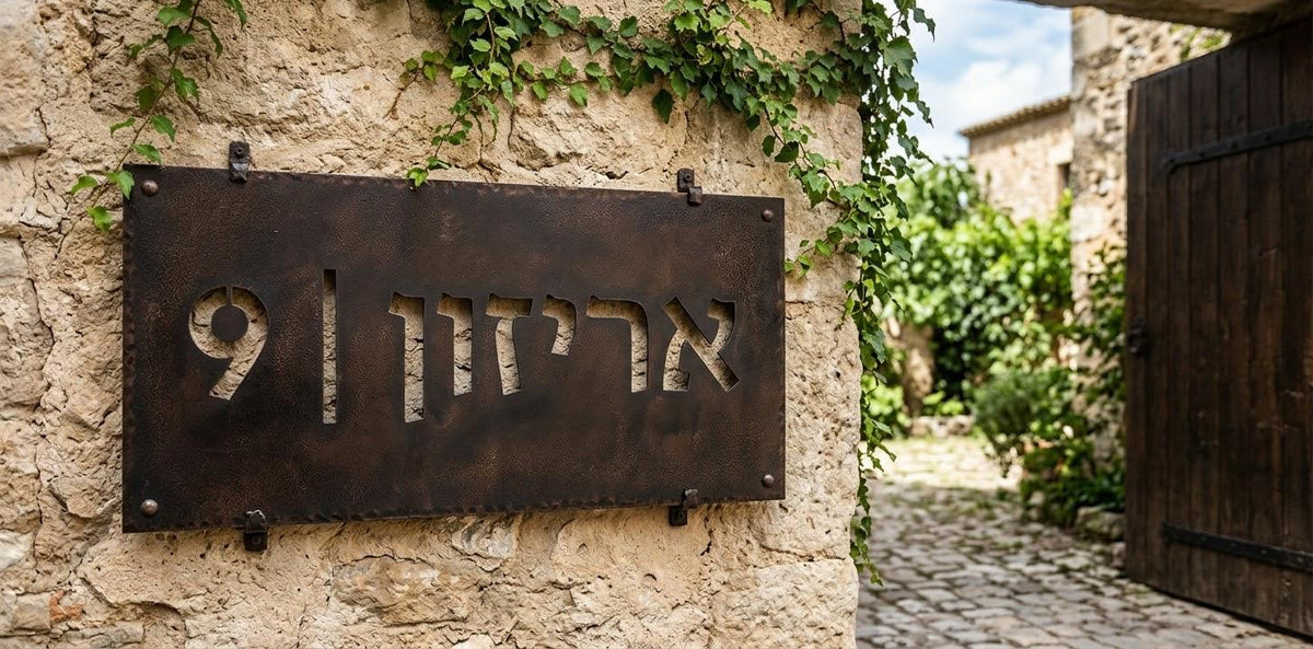 שלט כניסה חלודה