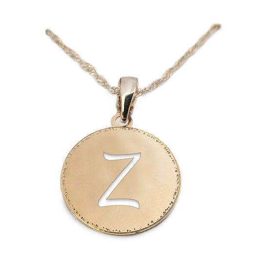 שרשרת תליון עגול אות Z